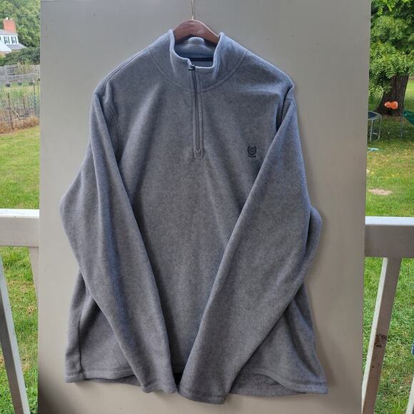 Chaps Sweatshirt Men's Medium Gray Golf 1/4 Zip Fleece Pullover XXL - Picture 1 of 8